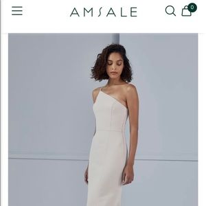 Amsale Champagne Dress- Size 8